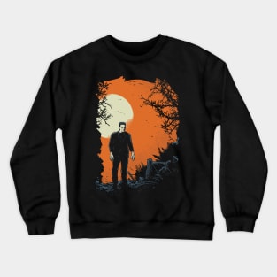 Frankenstein Walking in the Moonlight // Frankenstein's Monster Classic Horror Crewneck Sweatshirt